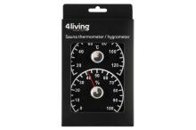 Термометр и гигрометр для сауны 4Living, черный