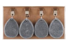 4Living Table cloth weights 4 pcs oval black
