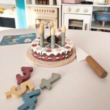 TOOKY TOY Деревянный праздничный торт со свечами-репами