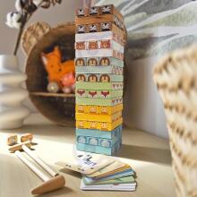 TOOKY TOY Skill Game "Swaying Tower" Animals 82 pcs.