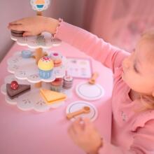 TOOKY TOY saldumu paplāte koka statīvs kēksiņi kūkas