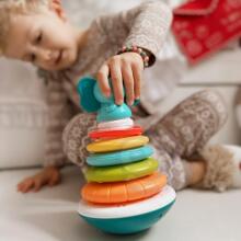 WOOPIE BABY Pyramid Tower Interactive Elephant with Rings Rattle