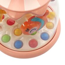 WOOPIE BABY Krāsainie dzīvnieki Rozā Vilciņa ar Bumbiņām Karuselis