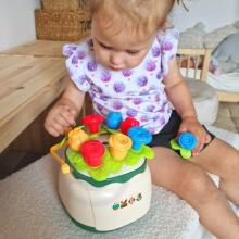 WOOPIE BABY Ziedu groza šķirotājs Attīstošā puzle ar diegiem