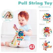 WOOPIE BABY Montessori Sensorā Rotaļlietu Graužamais Daudzfunkcionāls 0+