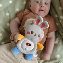 WOOPIE BABY интерактивная мягкая игрушка для младенцев со светом и звуком кролик-спящий розовый