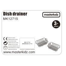 MASTERKIDZ Set of 2 Metal Dish Dryer Baskets for Kids Kitchen
