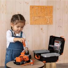 SMOBY Black &amp; Decker instrumentu kaste + automašīna detaļās