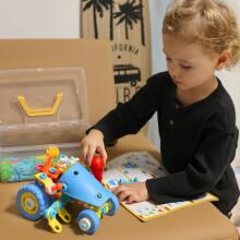 WOOPIE transportlīdzekļu komplekts, konstruktora klucīši 6in1, STEM