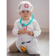 WOOPIE Nurse Uniform Coat Apron with Nurse Cap