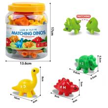 WOOPIE Montessori mācību burtu krāsu komplekts dinozauriem salikšanai "Saskaņo burtus" 13 gab.
