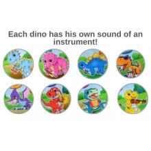 WOOPIE muzikālais paklājiņš XXL dinozauri 2in1 klavieres 8 melodijas 110cm