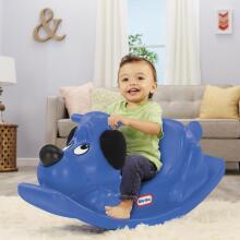 LITTLE TIKES šūpojošais suns, zils šūpuļkrēsls