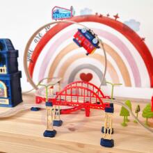 WOOPIE elektriskais vilciens 2in1, salokāms čemodānā, 87 gab. - Garums 3,5 m