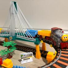 WOOPIE Electric Train 2in1 Race Track Train Viaduct Car XXL 192 el.