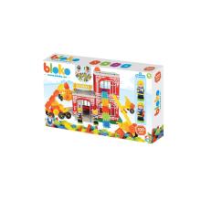 MOCHTOYS Ezīšu klucīši UGUNSDZĒSĒJU BRIGĀDE kastē 100 gab. + 2 figūras