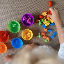 WOOPIE Montessori izglītojošā spēle Krāsu šķirotājs Jūras zeme 64 gab.