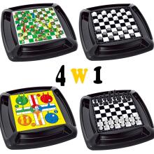 WOOPIE 4in1 Настольная игра Набор шашек, шахмат, лудо, лестницы и змеи