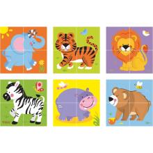 Деревянный пазл Viga Zoo, 4 части