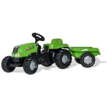 ROLLY TOYS rollyKid NH T 7040 pedāļu traktors ar piekabi gaiši zaļš