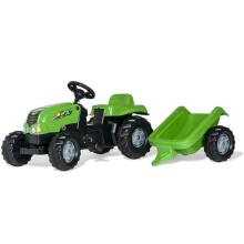 ROLLY TOYS rollyKid NH T 7040 pedāļu traktors ar piekabi gaiši zaļš