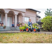 FALK CLAAS pedāļu traktors ar piekabi, kausu un buldozeru no 3 gadu vecuma