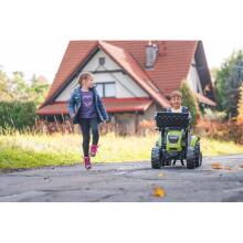 FALK CLAAS pedāļu traktors ar piekabi, kausu un buldozeru no 3 gadu vecuma