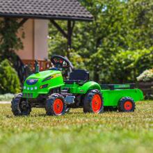 FALK X Traktors, zaļš ar piekabes signālu no 2 gadu vecuma