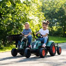 FALK Lander Green Pedal Tractor with Trailer from 3 Years