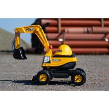 Экскаватор FALK JCB DIGGER с вращающимся желтым подвижным ковшом от 3 лет.
