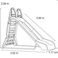 FEBER Large Garden Slide with Water Slide 285 cm