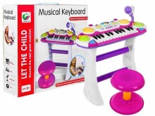 TLC Baby Electronic Keyboard Art.B15 Синтезатор с микрофоном со звуком и световыми эффектами