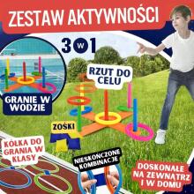 WOOPIE komplekts 3in1 Serso Hopscotch Cornhole spēles mešanas pupiņu maisi