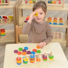 MASTERKIDZ Puzles Mācību Skaitīšana un Krāsas Montessori Šķirotājs