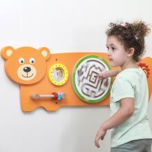 VIGA sensorās manipulācijas rotaļu lācīšu dēlis FSC Montessori sertifikāts