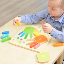 MASTERKIDZ деревянная обучающая доска для счета пальцев