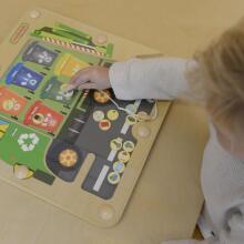 MASTERKIDZ Magnetic Board Waste Sorting Recycling Truck Montessori