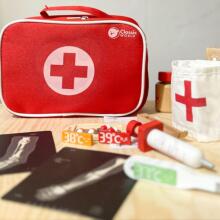 CLASSIC WORLD Wooden Set Little Doctor Physician's Suitcase 19 pcs.