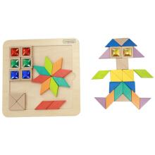 MASTERKIDZ Puzzle Mosaic Learning Colors and Shapes Tangram Montessori