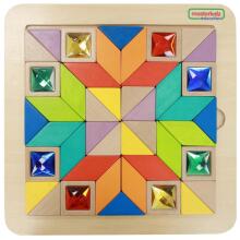 MASTERKIDZ Puzzle Mosaic Learning Colors and Shapes Tangram Montessori