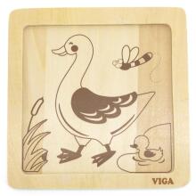 VIGA Handy Wooden Puzzle Duck