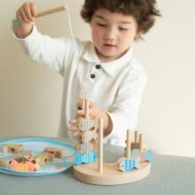 CLASSIC WORLD Wooden Fishing Game Set of 2 Rods 24 pcs.