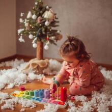 WOOPIE GREEN Montessori Mācīšanās skaitīt un krāsot puzle 56 gab.