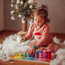 WOOPIE GREEN Montessori Mācīšanās skaitīt un krāsot puzle 56 gab.