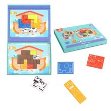 TOOKY TOY Magnētiskā puzle Montessori loģiskā puzle Tetris Noasa šķirsts 26 gab.