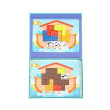TOOKY TOY Magnētiskā puzle Montessori loģiskā puzle Tetris Noasa šķirsts 26 gab.