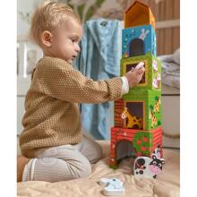 WOOPIE GREEN Farm in Boxes Cube Puzzle + Figures 10 pcs.