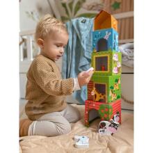 WOOPIE GREEN Farm in Boxes Cube Puzzle + Figures 10 pcs.
