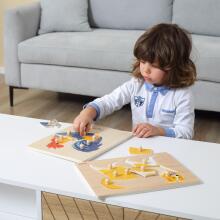 VIGA Koka Montessori Puzles Gailis ar piespraudēm