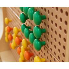 MASTERKIDZ Красочные большие колышки для доски STEM 128 шт - 8 цветов